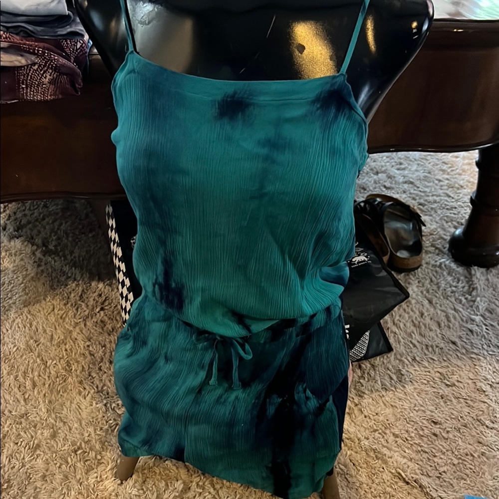 LeShop Teal and Navy Dress